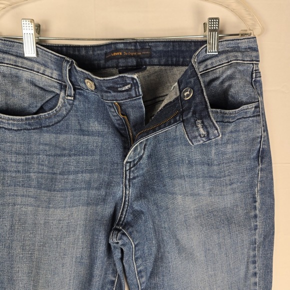 Levi's Mid Rise Skinny Boot Jeans Size‎ 8M Blue Denim Light Wear - Picture 4 of 16